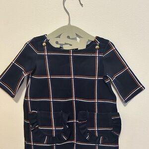 Janie and Jack Navy Plaid Kids Dress